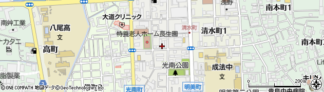 大阪府八尾市光南町周辺の地図