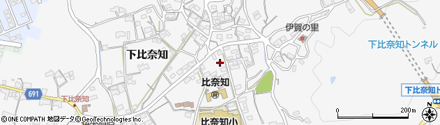 三重県名張市下比奈知1565周辺の地図