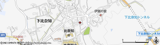 三重県名張市下比奈知1570周辺の地図