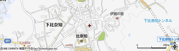 三重県名張市下比奈知1588周辺の地図