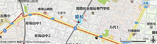 姫松駅周辺の地図