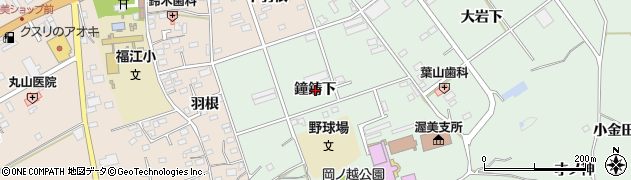 愛知県田原市古田町鐘鋳下周辺の地図