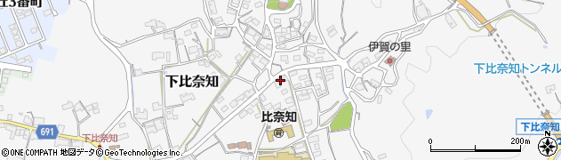 三重県名張市下比奈知1609周辺の地図