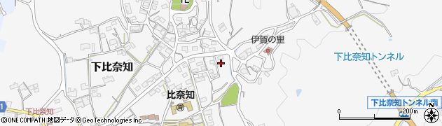 三重県名張市下比奈知1582周辺の地図