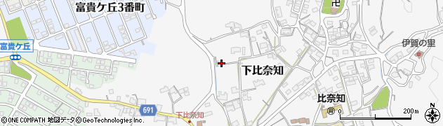 三重県名張市下比奈知2136周辺の地図