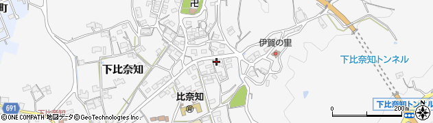 三重県名張市下比奈知1605周辺の地図