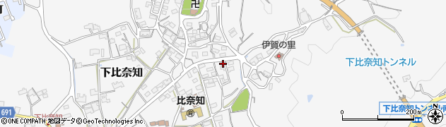 三重県名張市下比奈知1600周辺の地図