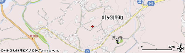 奈良県奈良市針ヶ別所町1210周辺の地図