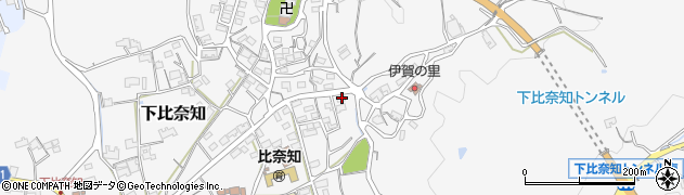 三重県名張市下比奈知1581周辺の地図
