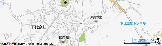 三重県名張市下比奈知1578周辺の地図