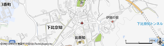 三重県名張市下比奈知1628周辺の地図