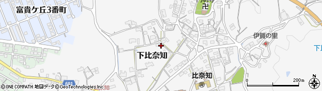 三重県名張市下比奈知2187周辺の地図