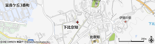 三重県名張市下比奈知2208周辺の地図