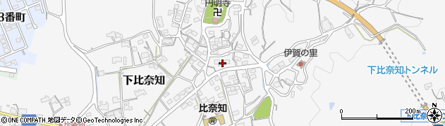三重県名張市下比奈知1635周辺の地図