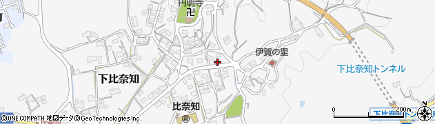 三重県名張市下比奈知1640周辺の地図