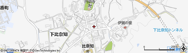 三重県名張市下比奈知1636周辺の地図