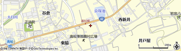 愛知県田原市高松町京塚周辺の地図