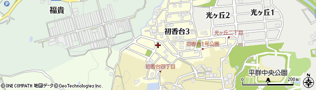 奈良県平群町（生駒郡）初香台周辺の地図
