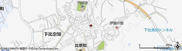 三重県名張市下比奈知1638周辺の地図