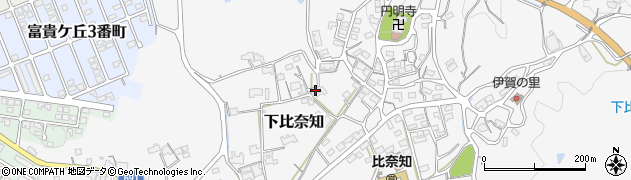 三重県名張市下比奈知2207周辺の地図