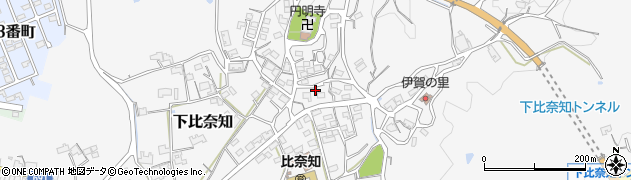 三重県名張市下比奈知1633周辺の地図