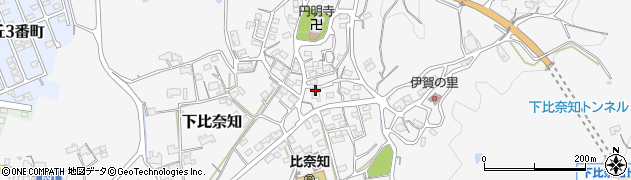 三重県名張市下比奈知1660周辺の地図