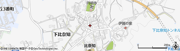 三重県名張市下比奈知1661周辺の地図