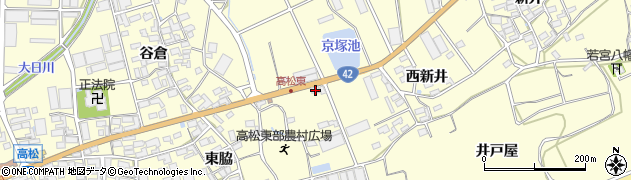 愛知県田原市高松町京塚16周辺の地図