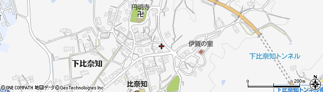 三重県名張市下比奈知1672周辺の地図