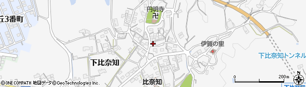 三重県名張市下比奈知1662周辺の地図