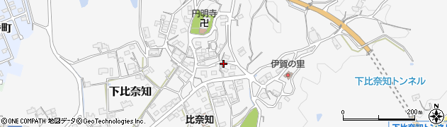三重県名張市下比奈知1670周辺の地図