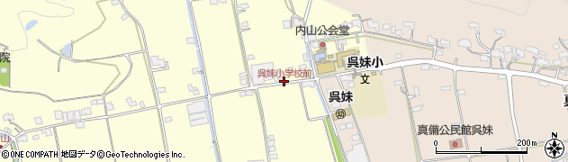 呉妹小学校前周辺の地図