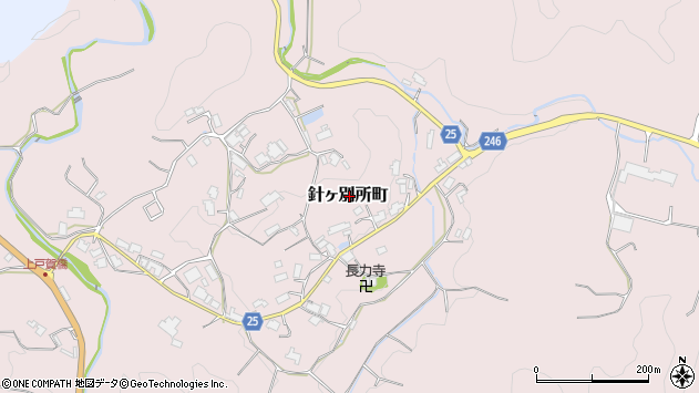 〒632-0112 奈良県奈良市針ヶ別所町の地図