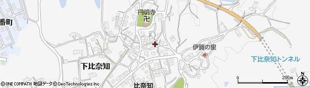 三重県名張市下比奈知1665周辺の地図