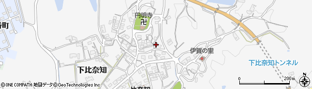 三重県名張市下比奈知1678周辺の地図