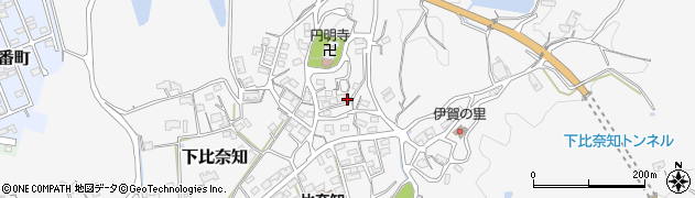 三重県名張市下比奈知1697周辺の地図