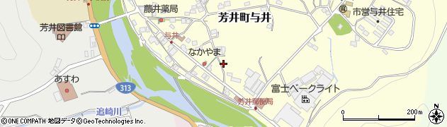 岡山県井原市芳井町与井184周辺の地図