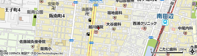 大阪府大阪市阿倍野区昭和町4丁目周辺の地図