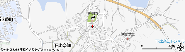 三重県名張市下比奈知1704周辺の地図