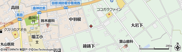 愛知県田原市古田町エゲノ前114周辺の地図