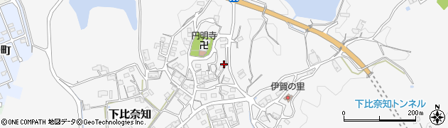 三重県名張市下比奈知1691周辺の地図