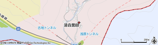 岡山県総社市清音黒田周辺の地図
