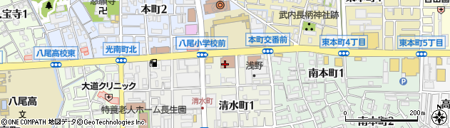 財団法人八尾市中小企業勤労者福祉サービスセンター周辺の地図