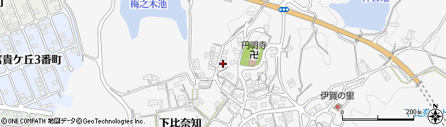 三重県名張市下比奈知2248周辺の地図