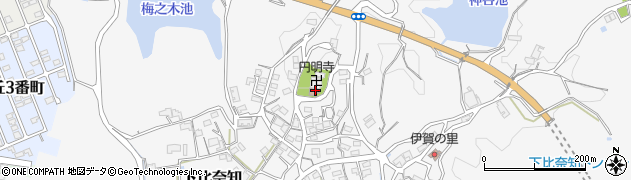 三重県名張市下比奈知1710周辺の地図