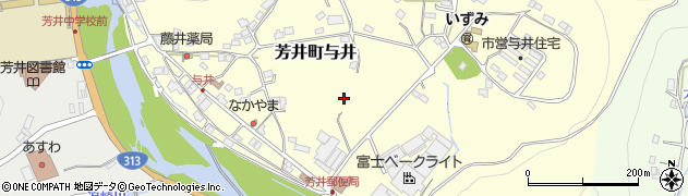 岡山県井原市芳井町与井周辺の地図