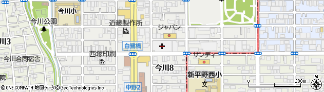 福山通運株式会社東住吉支店周辺の地図