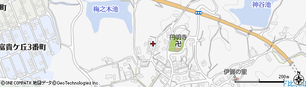 三重県名張市下比奈知2262周辺の地図