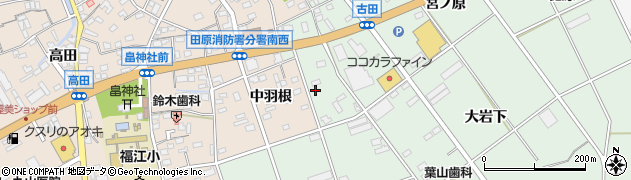 愛知県田原市古田町エゲノ前108周辺の地図