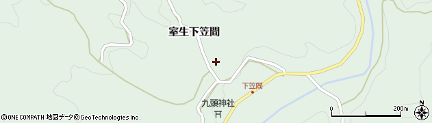 奈良県宇陀市室生下笠間377周辺の地図